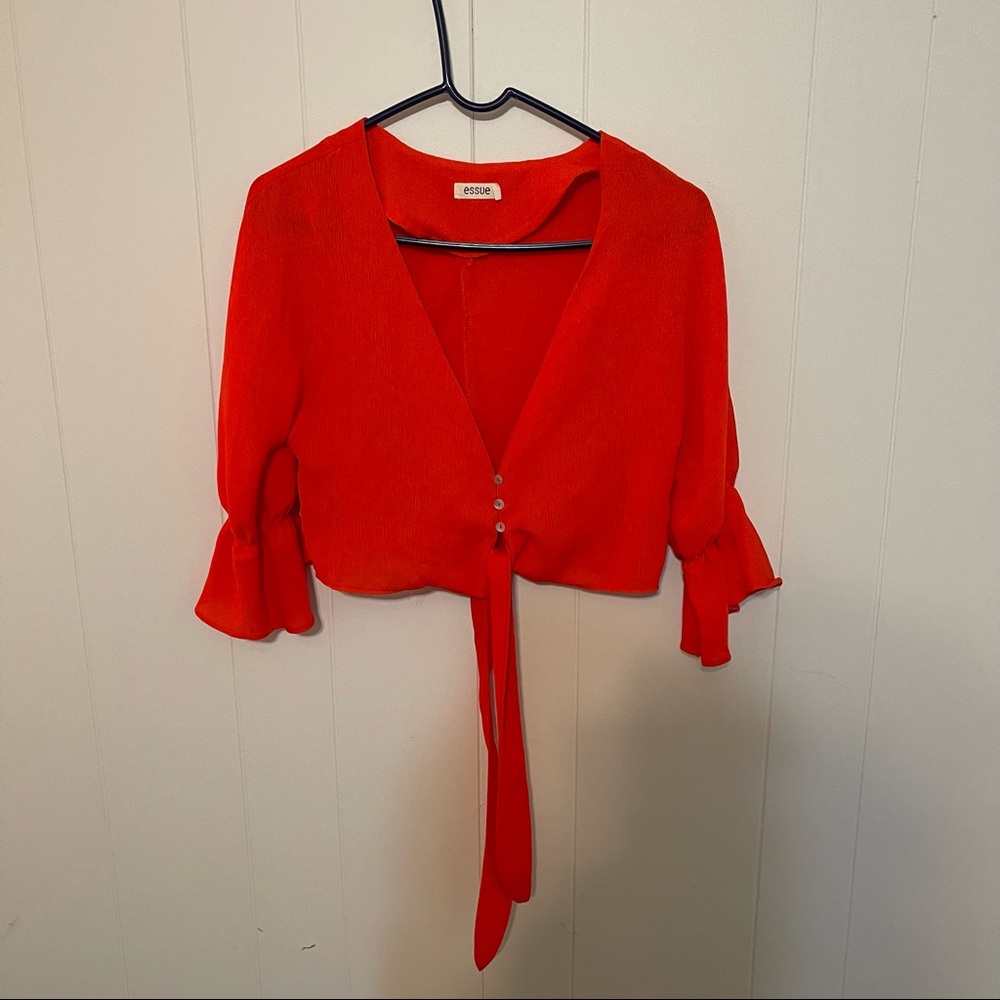 Bright Orange Cropped Top